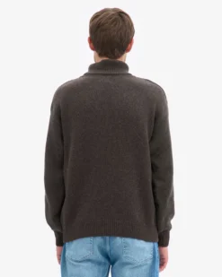 Merino Wool Turtleneck - Coffee Brown
