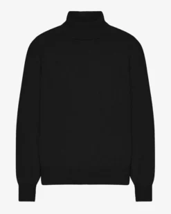 Merino Wool Turtleneck - Deep Black
