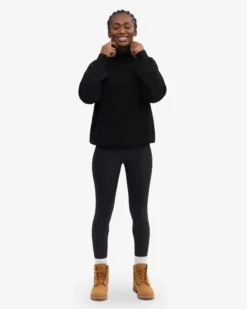 Merino Wool Turtleneck - Deep Black