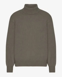 Merino Wool Turtleneck - Dusty Olive