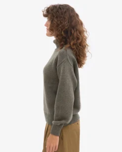 Merino Wool Turtleneck - Dusty Olive