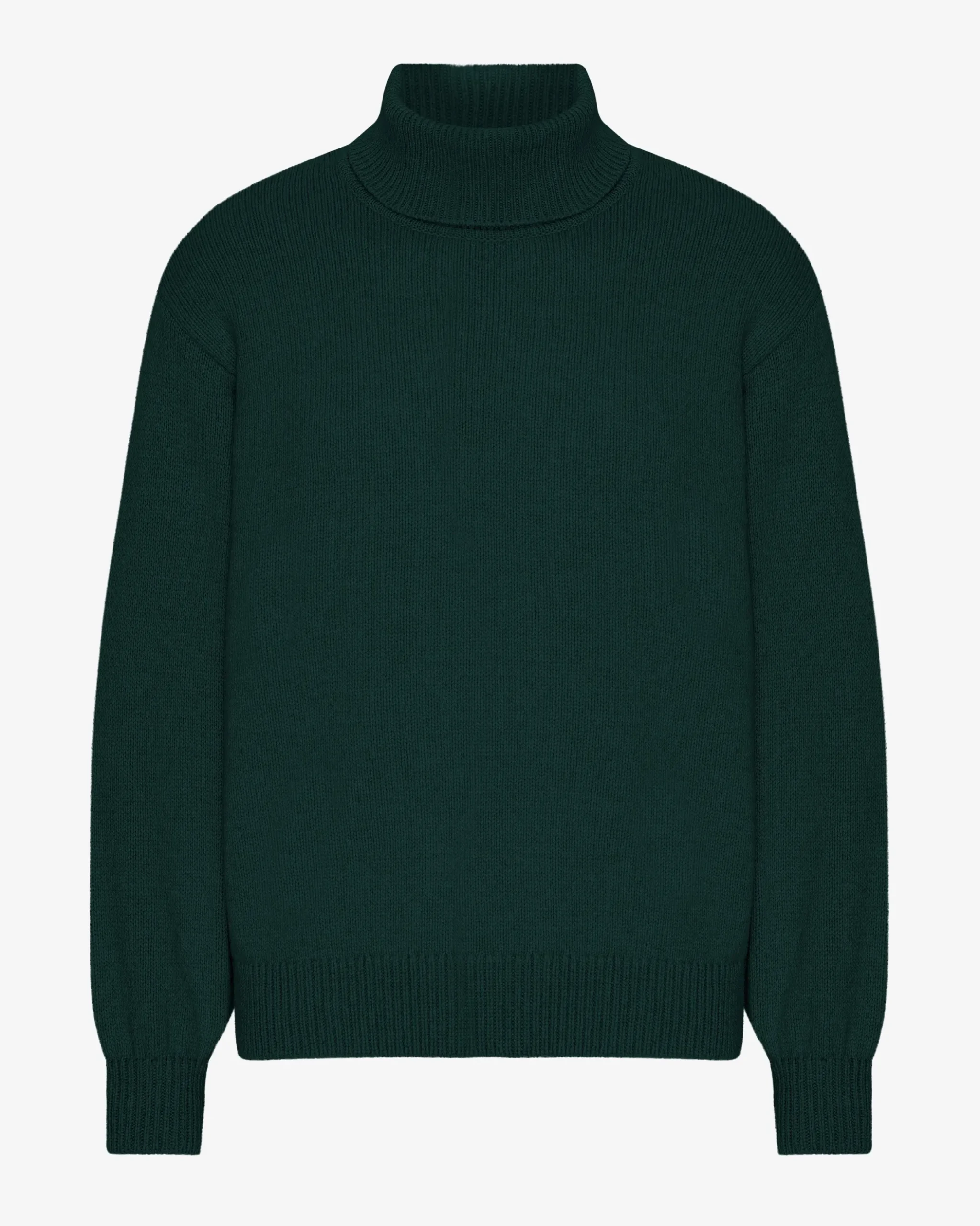 Merino Wool Turtleneck - Emerald Green