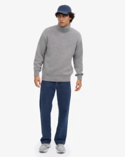 Merino Wool Turtleneck - Emerald Green
