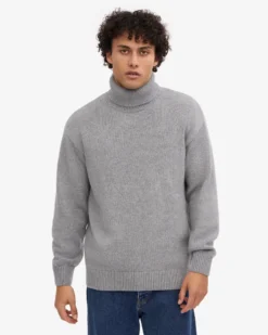 Merino Wool Turtleneck - Emerald Green