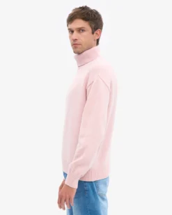 Merino Wool Turtleneck - Faded Pink