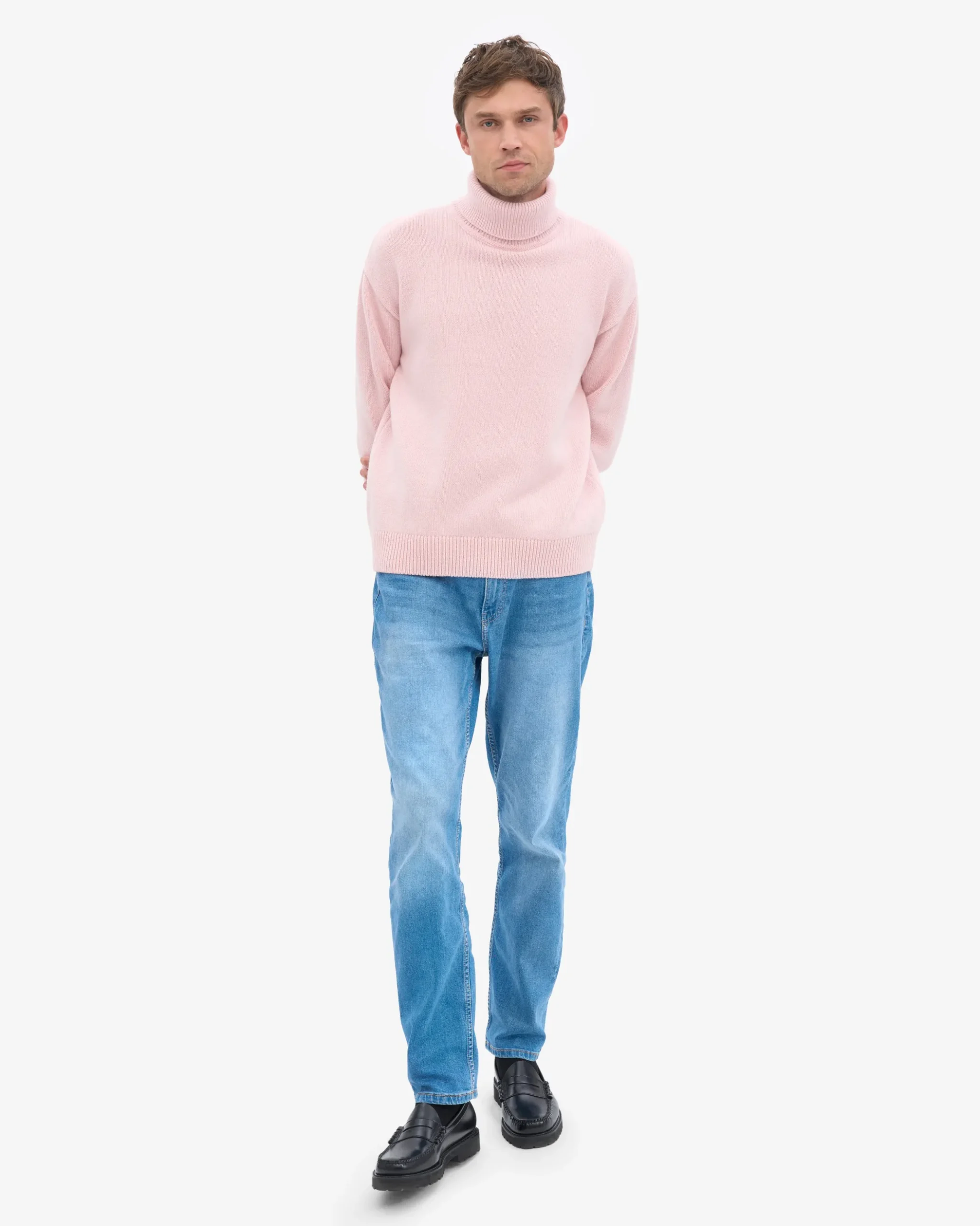 Merino Wool Turtleneck - Faded Pink
