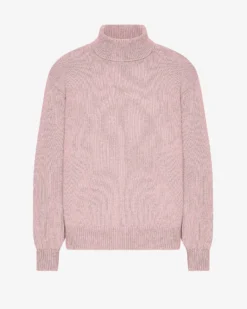Merino Wool Turtleneck - Faded Pink