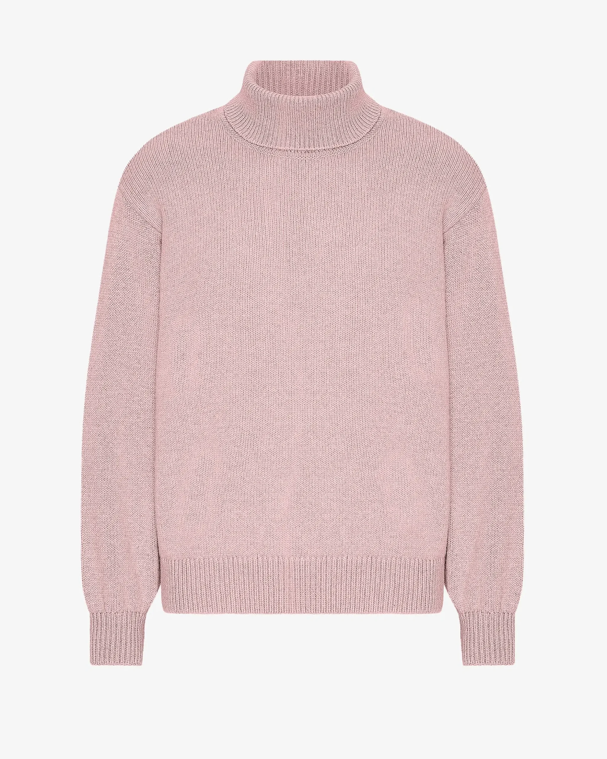 Merino Wool Turtleneck - Faded Pink