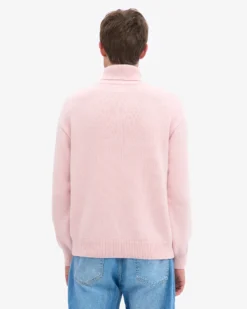 Merino Wool Turtleneck - Faded Pink