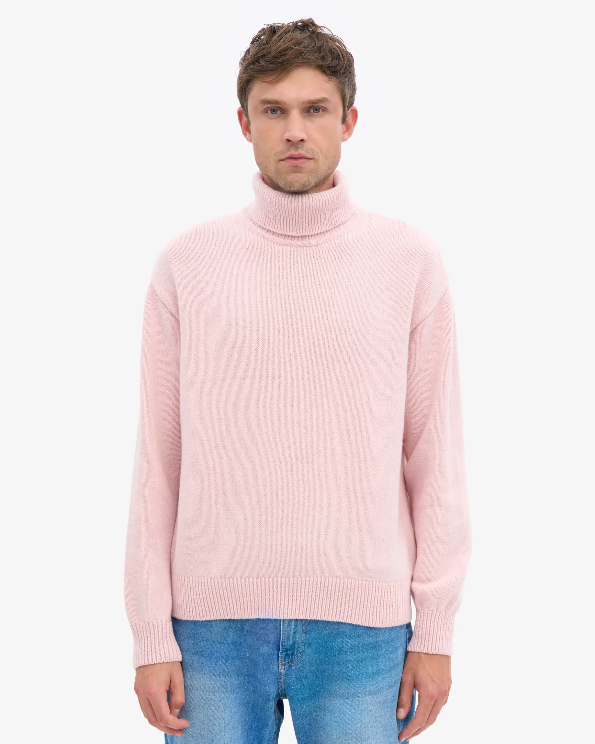 Merino Wool Turtleneck - Faded Pink
