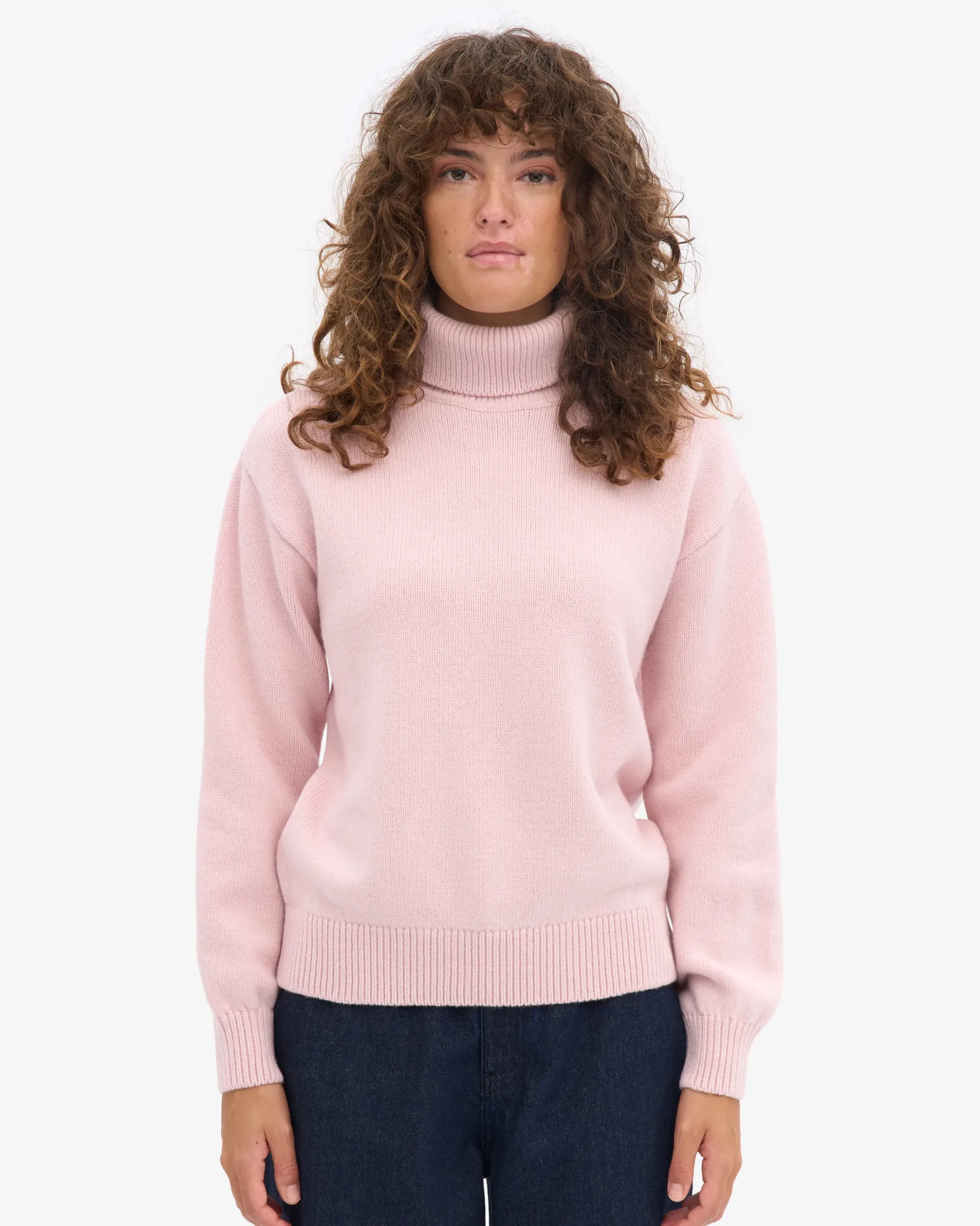 Merino Wool Turtleneck - Faded Pink