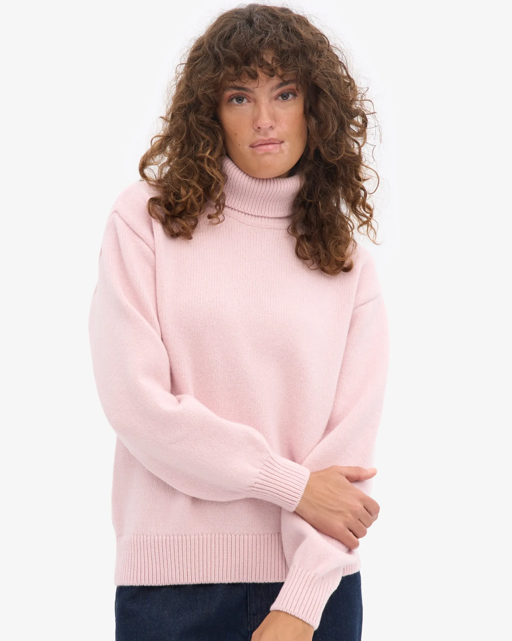 Merino Wool Turtleneck - Faded Pink