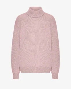 Merino Wool Turtleneck - Faded Pink
