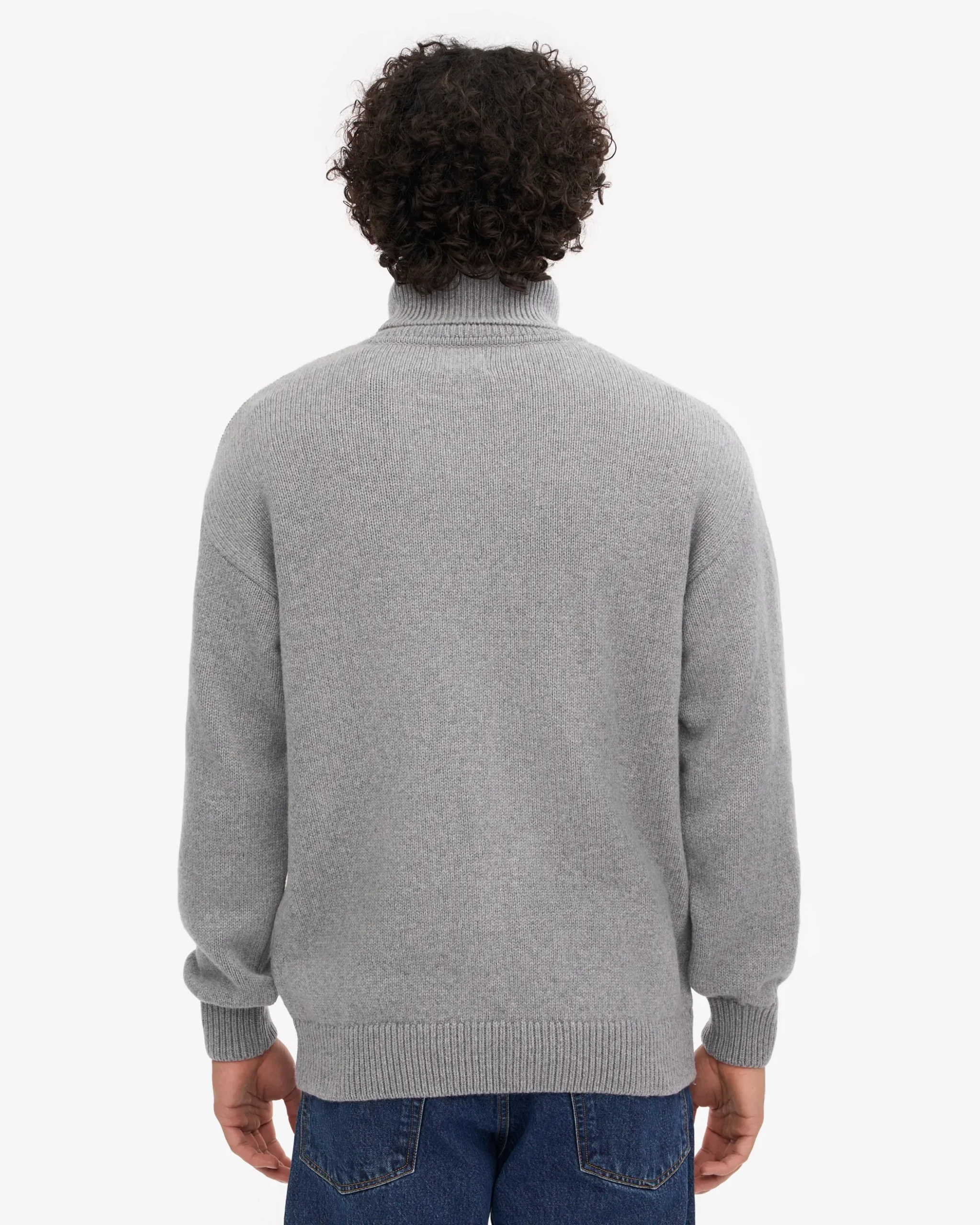 Merino Wool Turtleneck - Heather Grey