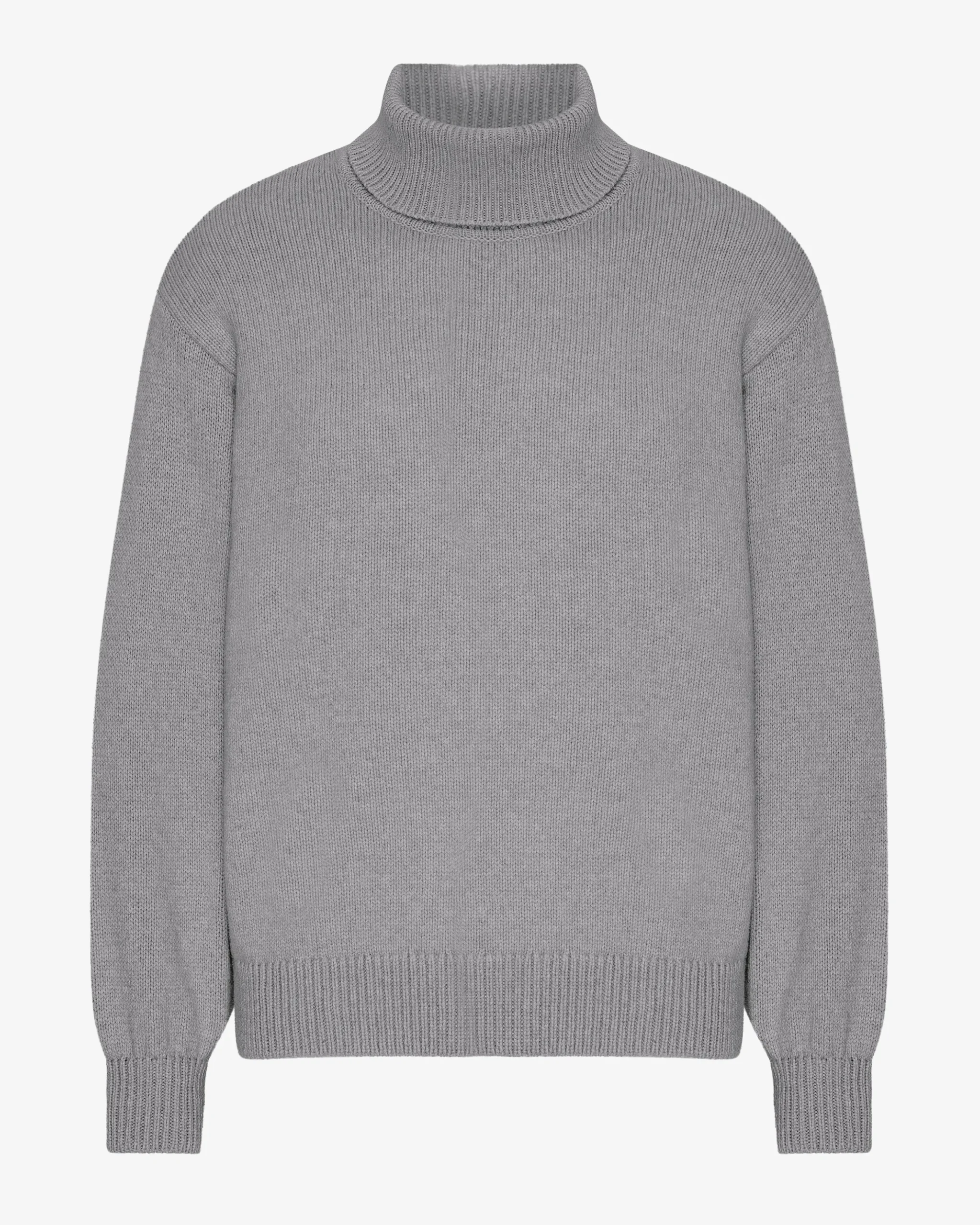Merino Wool Turtleneck - Heather Grey