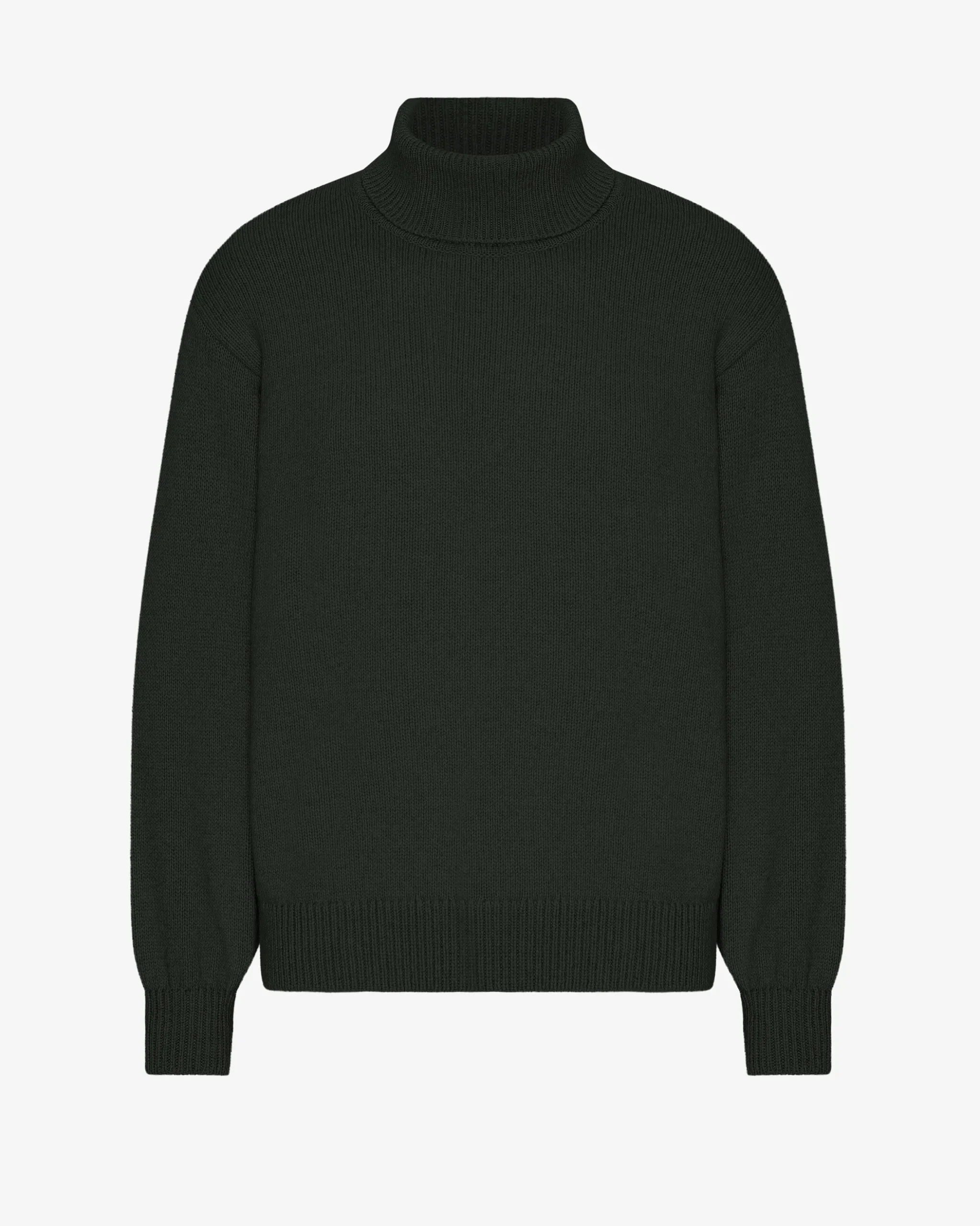 Merino Wool Turtleneck - Hunter Green