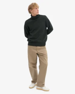 Merino Wool Turtleneck - Hunter Green