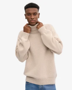 Merino Wool Turtleneck - Ivory White