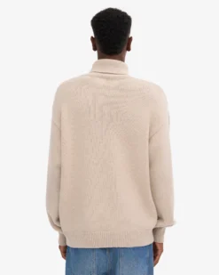 Merino Wool Turtleneck - Ivory White