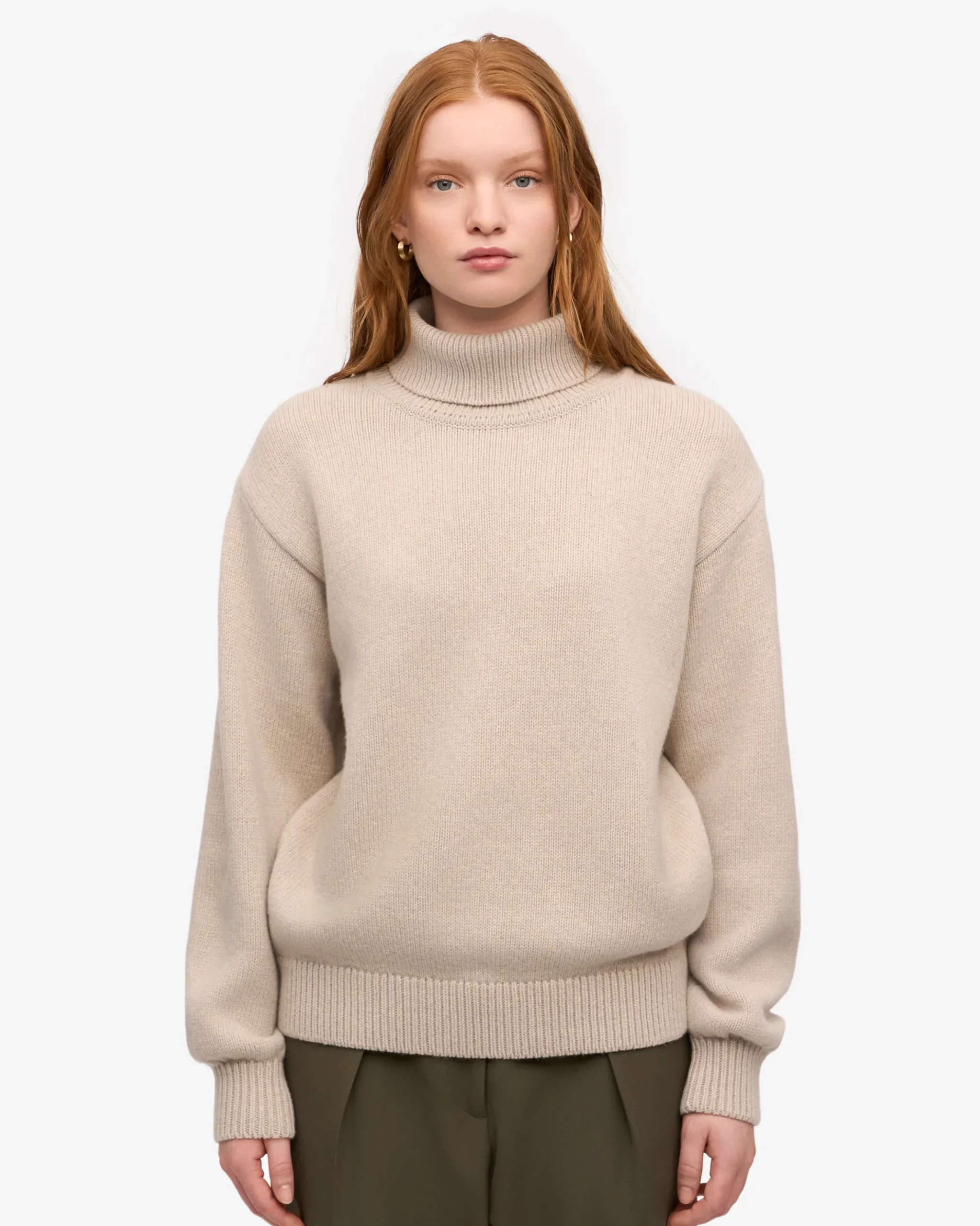 Merino Wool Turtleneck - Ivory White