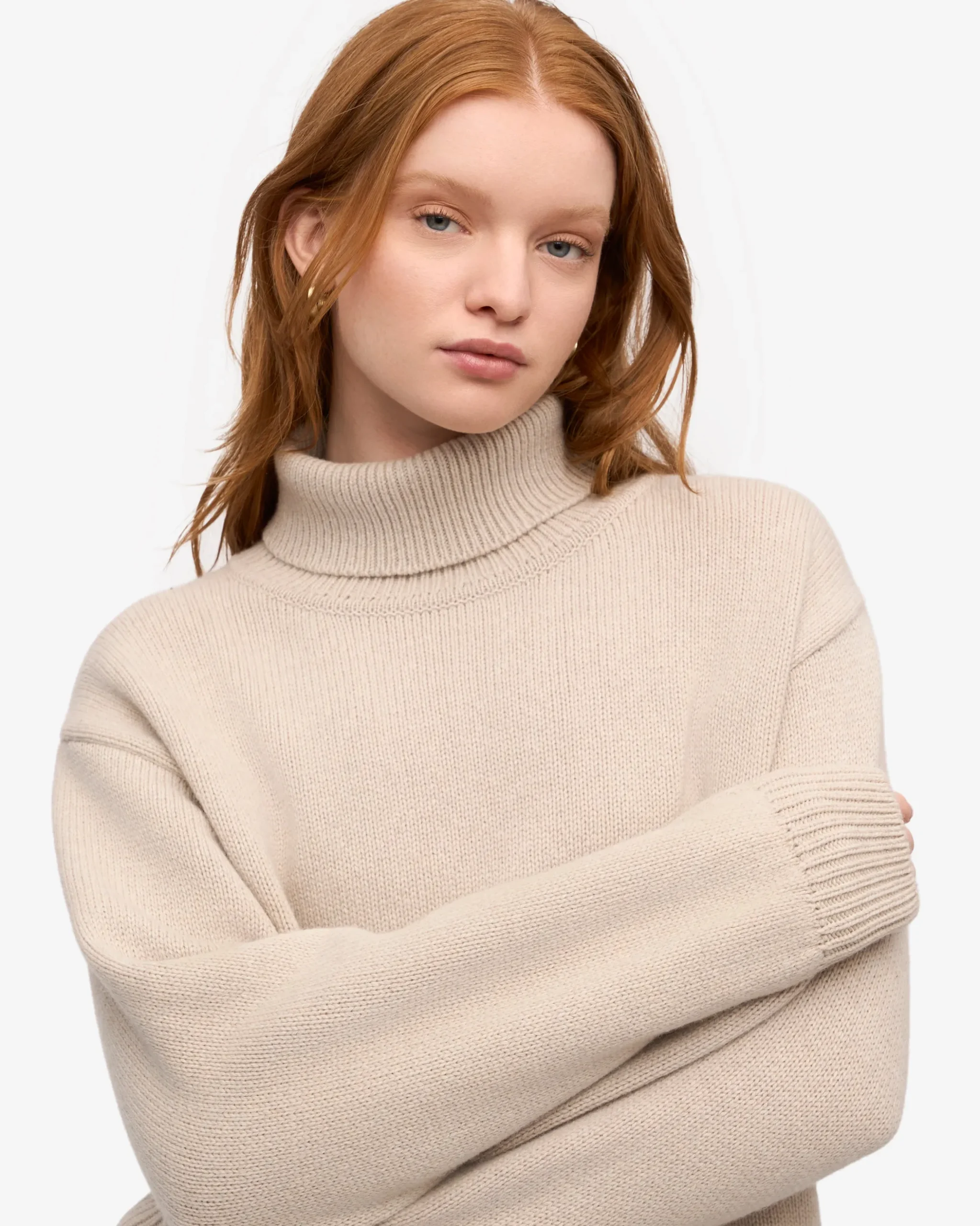 Merino Wool Turtleneck - Ivory White
