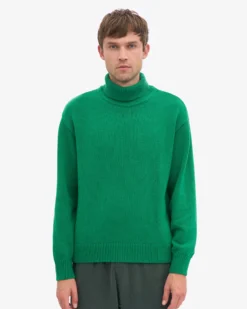 Merino Wool Turtleneck - Kelly Green