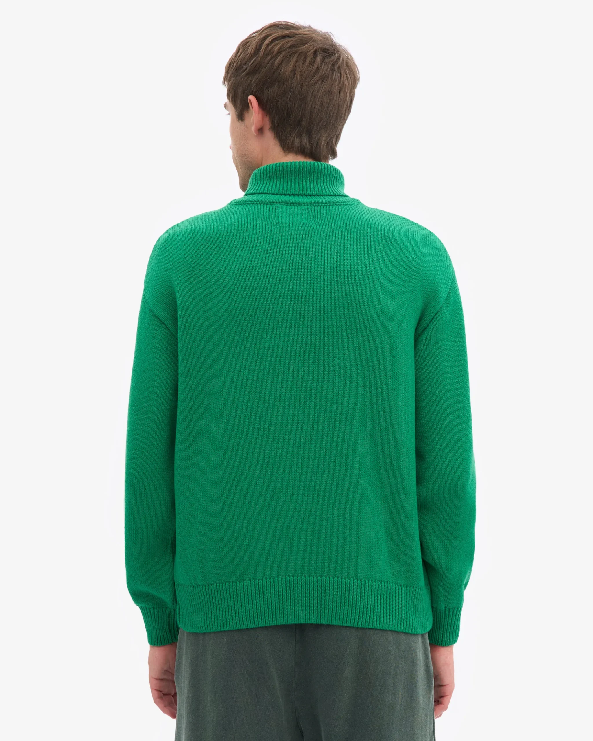 Merino Wool Turtleneck - Kelly Green