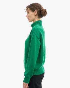 Merino Wool Turtleneck - Kelly Green