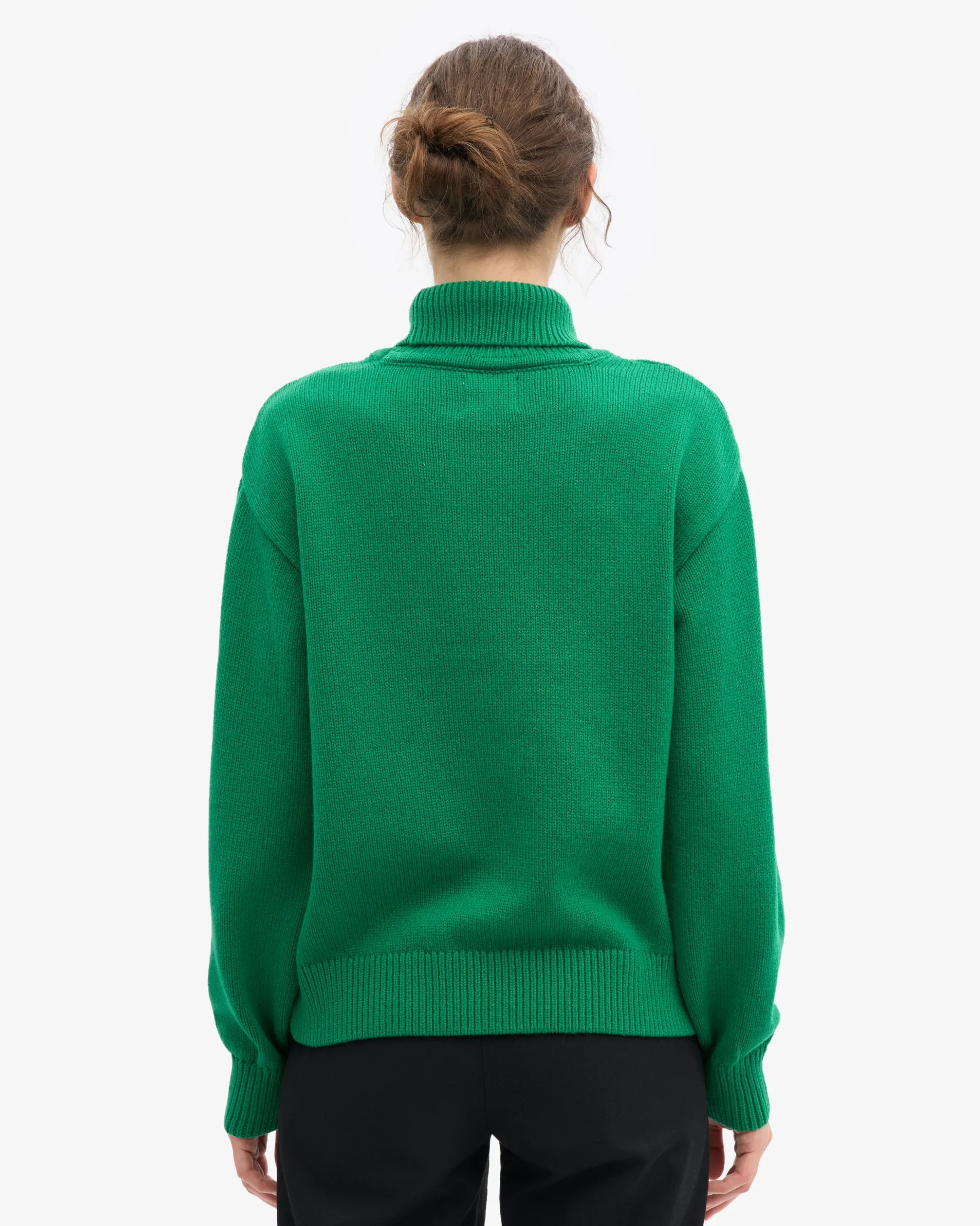 Merino Wool Turtleneck - Kelly Green