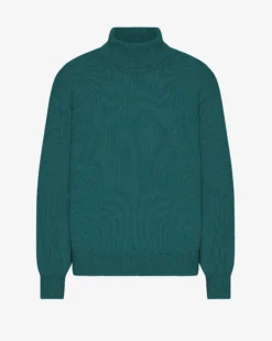 Merino Wool Turtleneck - Ocean Green