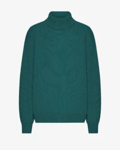 Merino Wool Turtleneck - Ocean Green