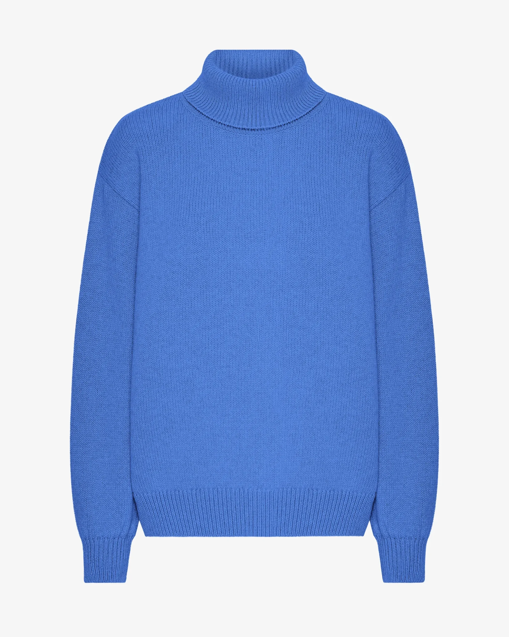 Merino Wool Turtleneck - Pacific Blue