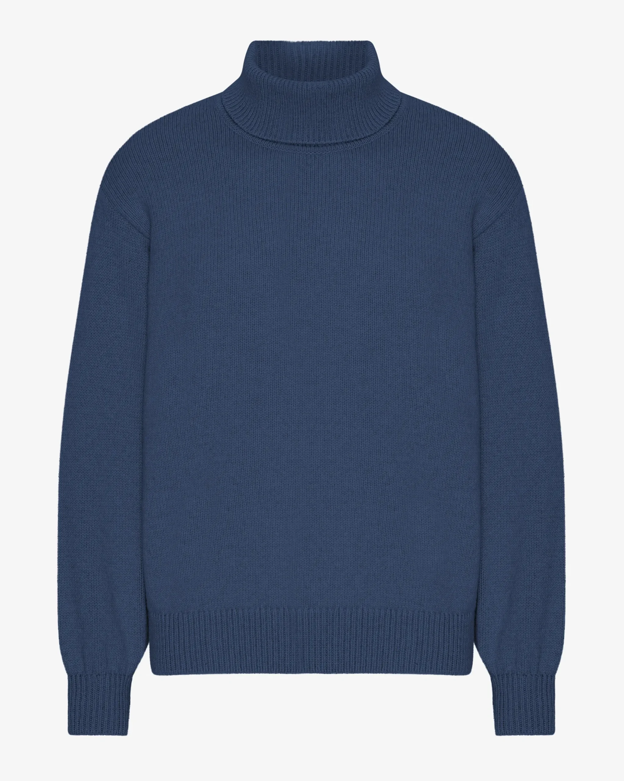 Merino Wool Turtleneck - Petrol Blue