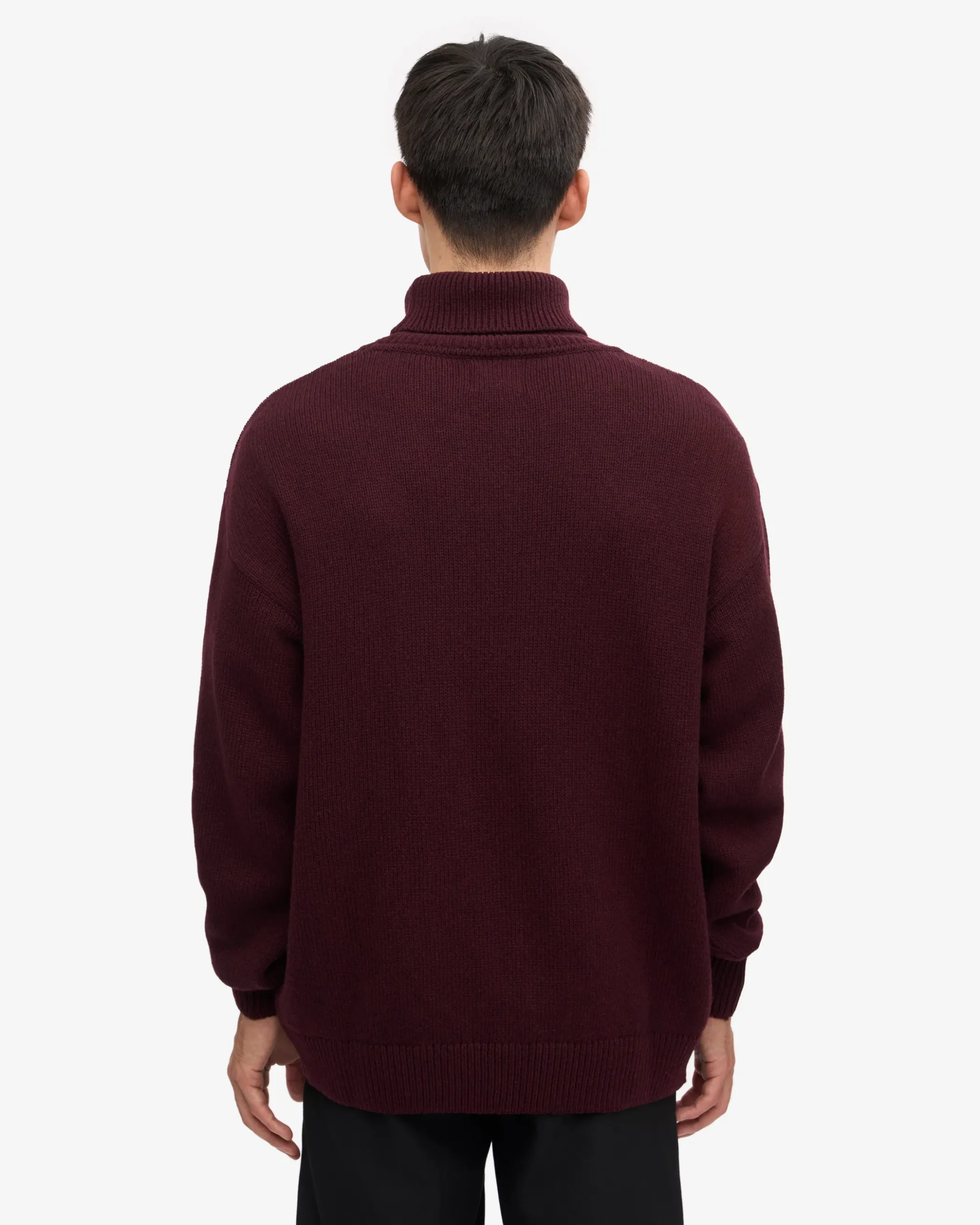 Merino Wool Turtleneck - Scarlet Red