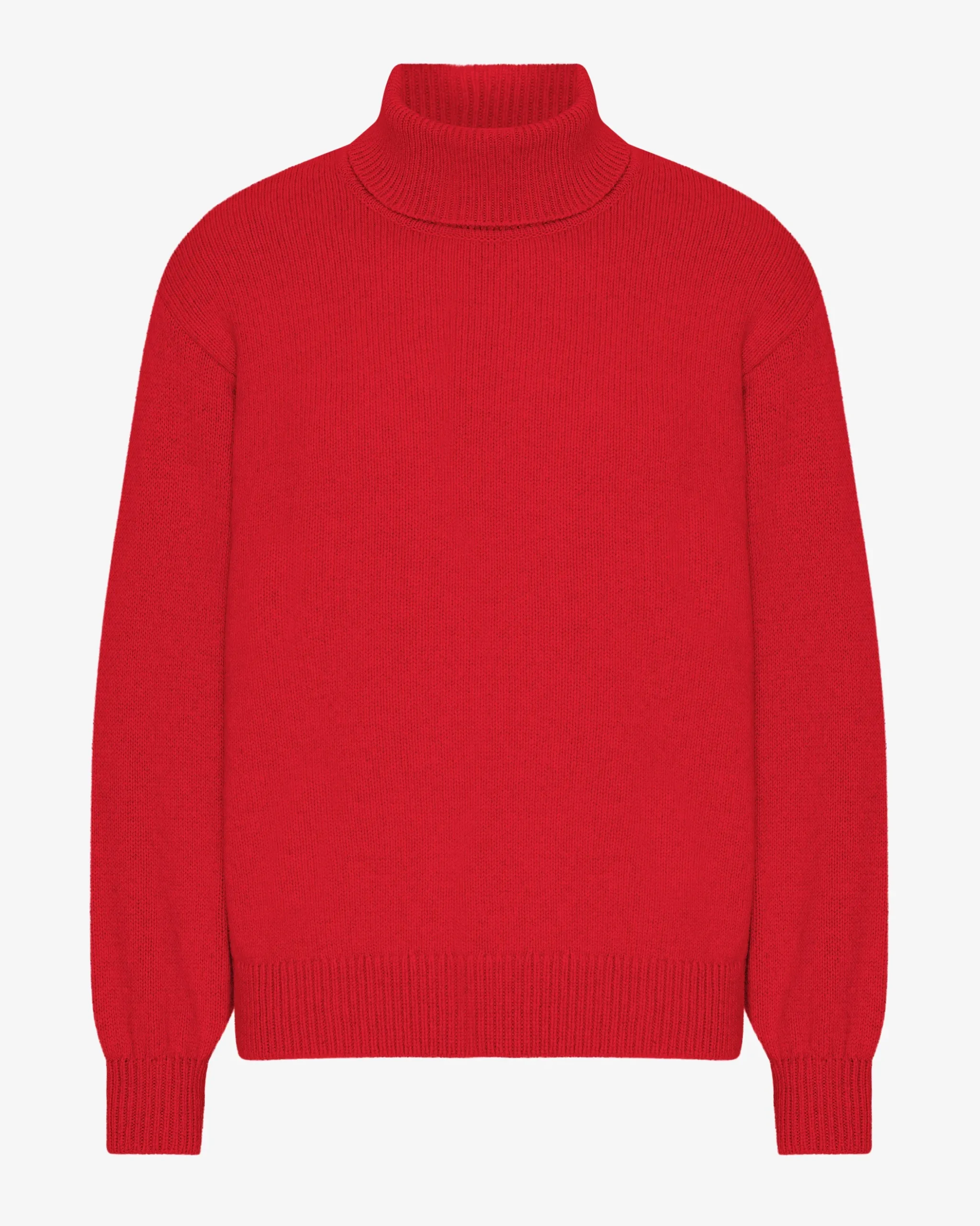 Merino Wool Turtleneck - Scarlet Red