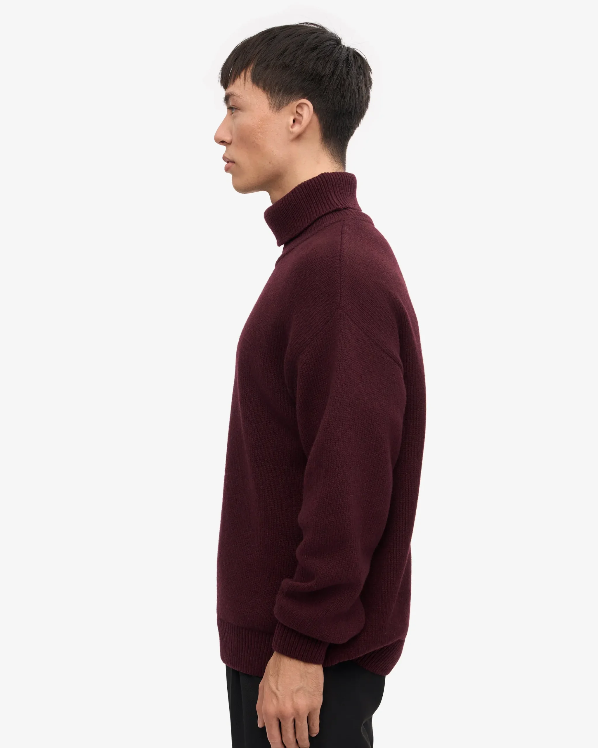 Merino Wool Turtleneck - Scarlet Red