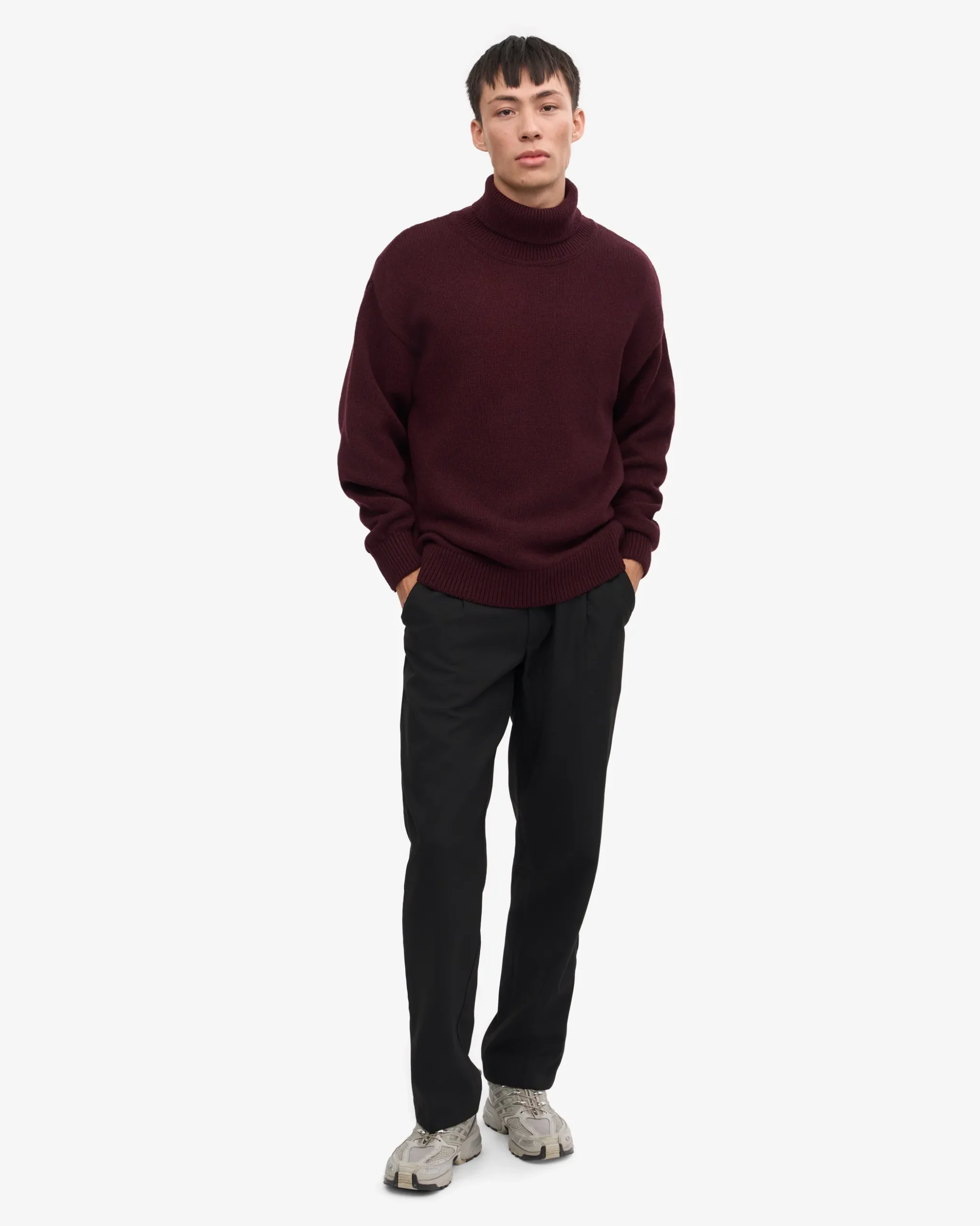 Merino Wool Turtleneck - Scarlet Red