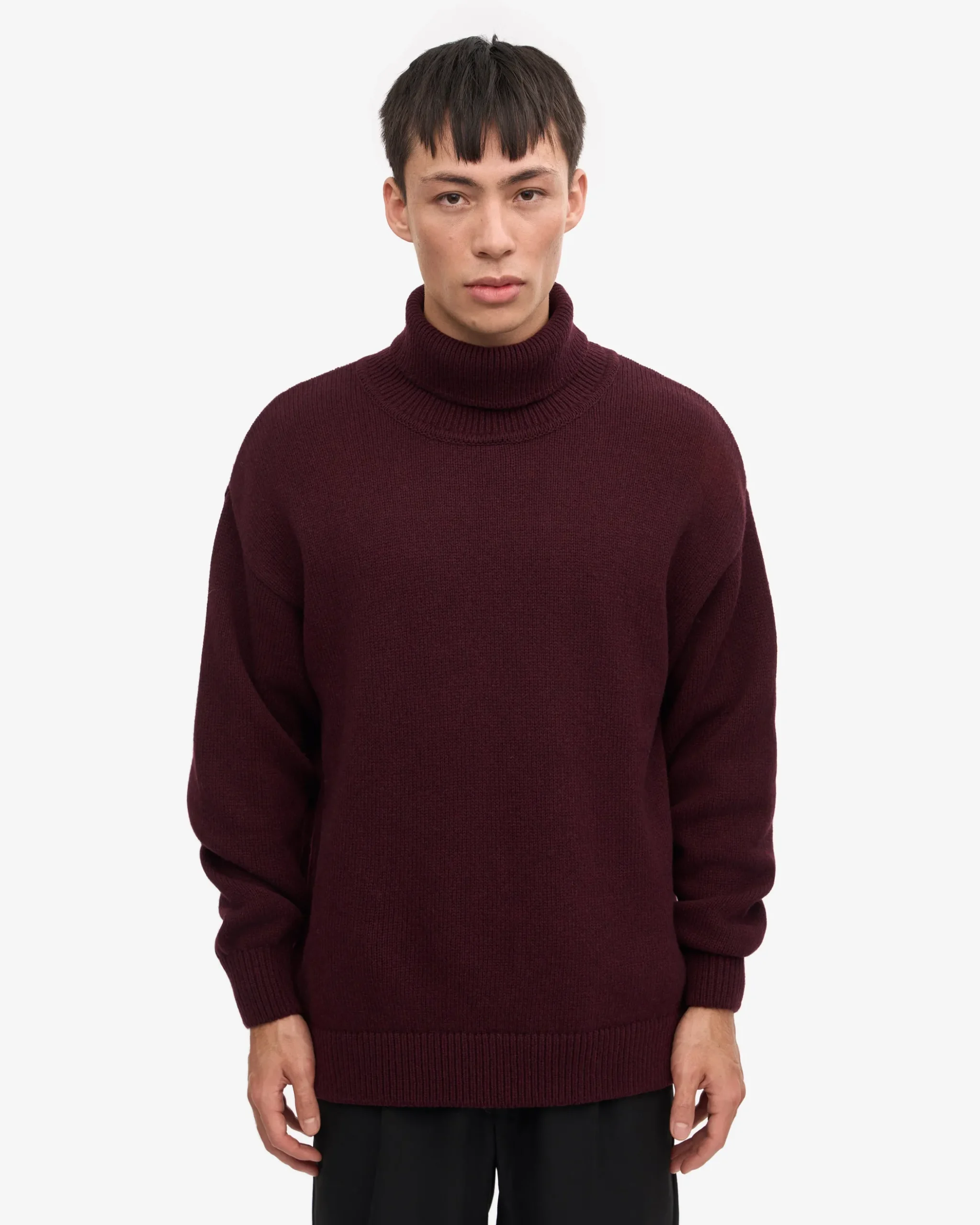 Merino Wool Turtleneck - Scarlet Red
