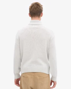 Merino Wool Turtleneck - Snow Melange