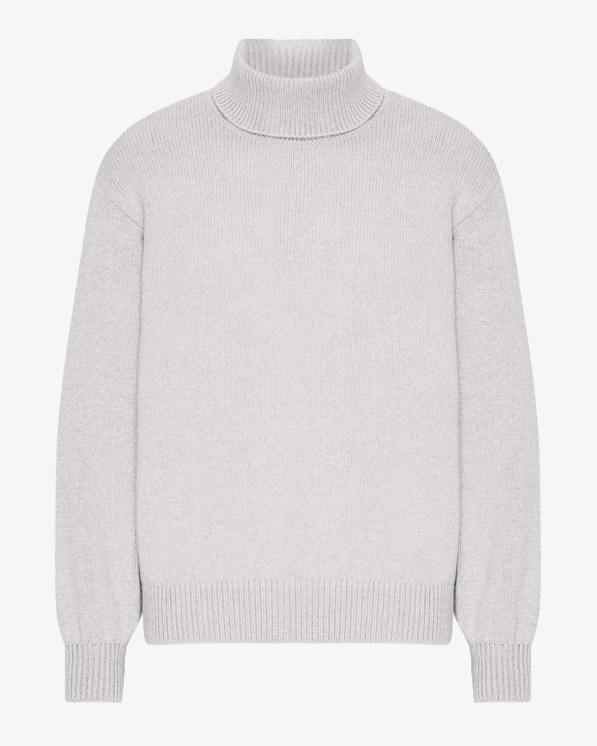 Merino Wool Turtleneck - Snow Melange