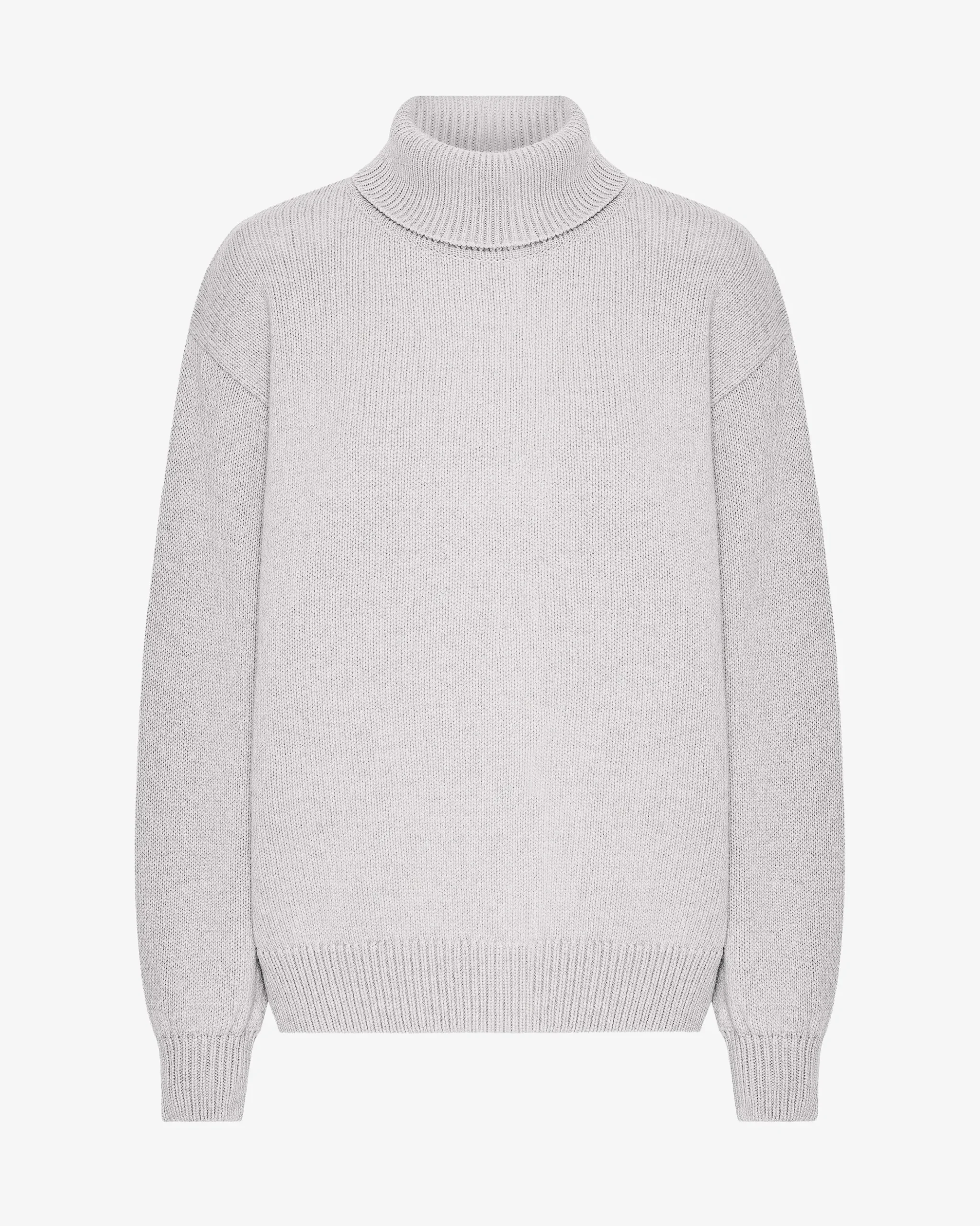 Merino Wool Turtleneck - Snow Melange