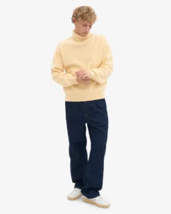 Merino Wool Turtleneck - Soft Yellow