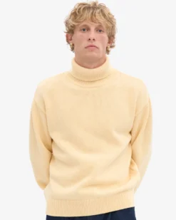 Merino Wool Turtleneck - Soft Yellow