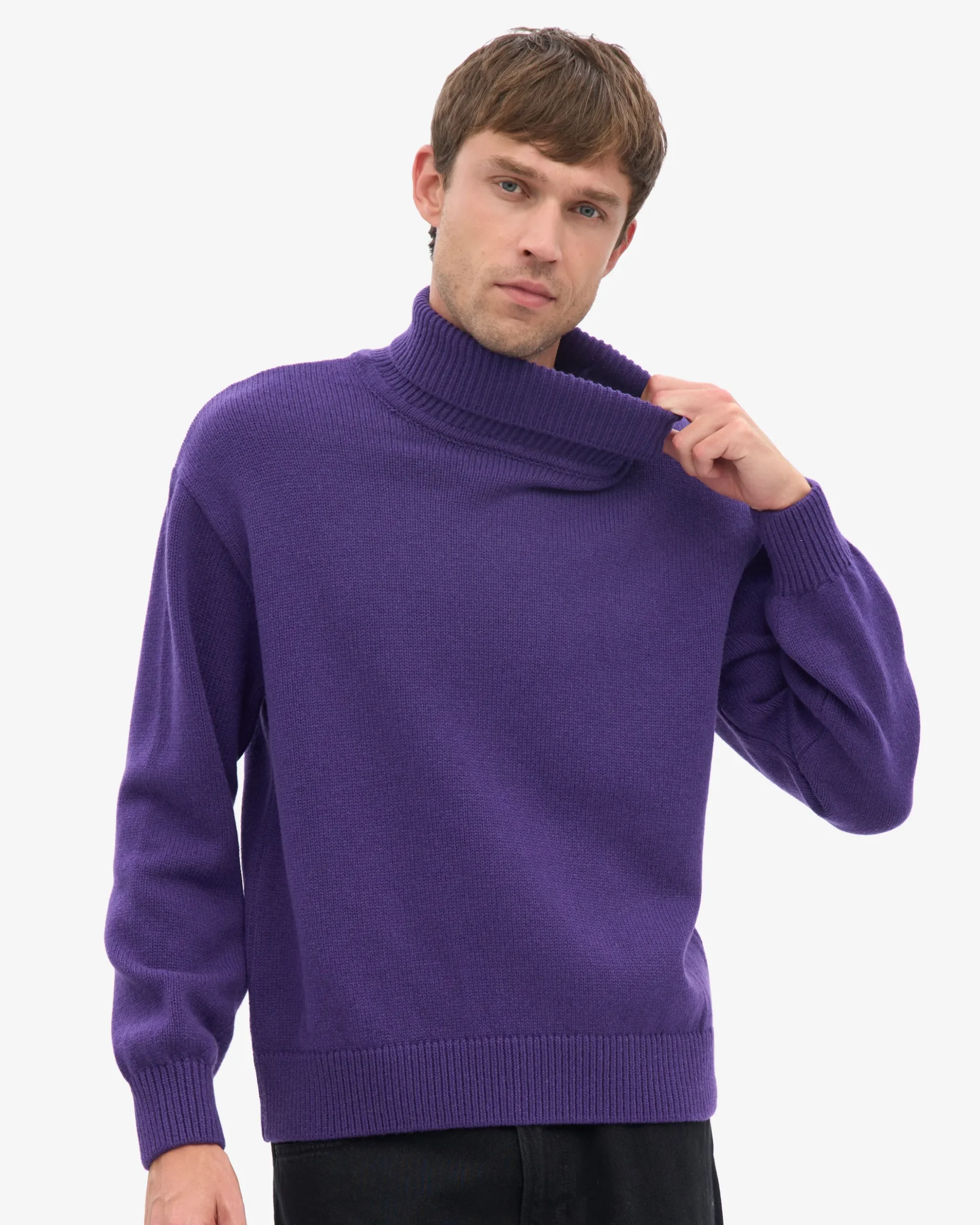 Merino Wool Turtleneck - Ultra Violet