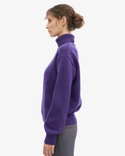 Merino Wool Turtleneck - Ultra Violet