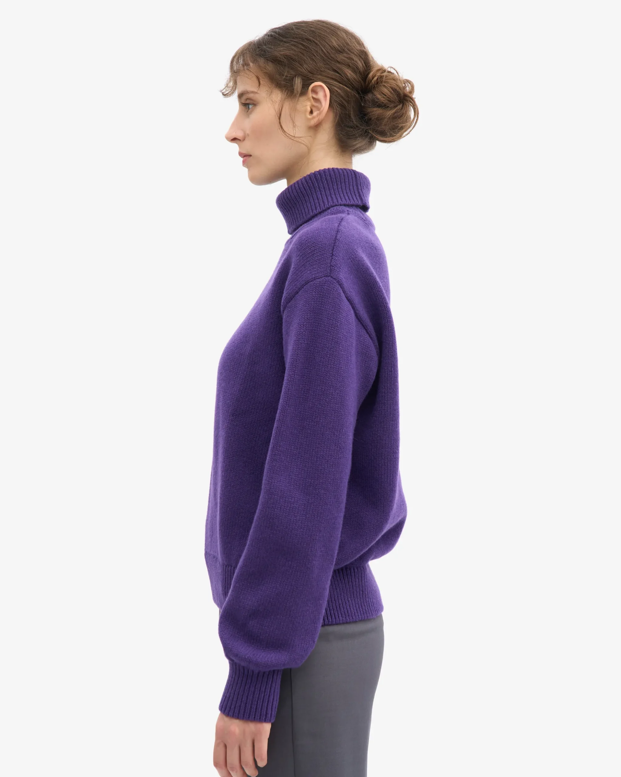 Merino Wool Turtleneck - Ultra Violet