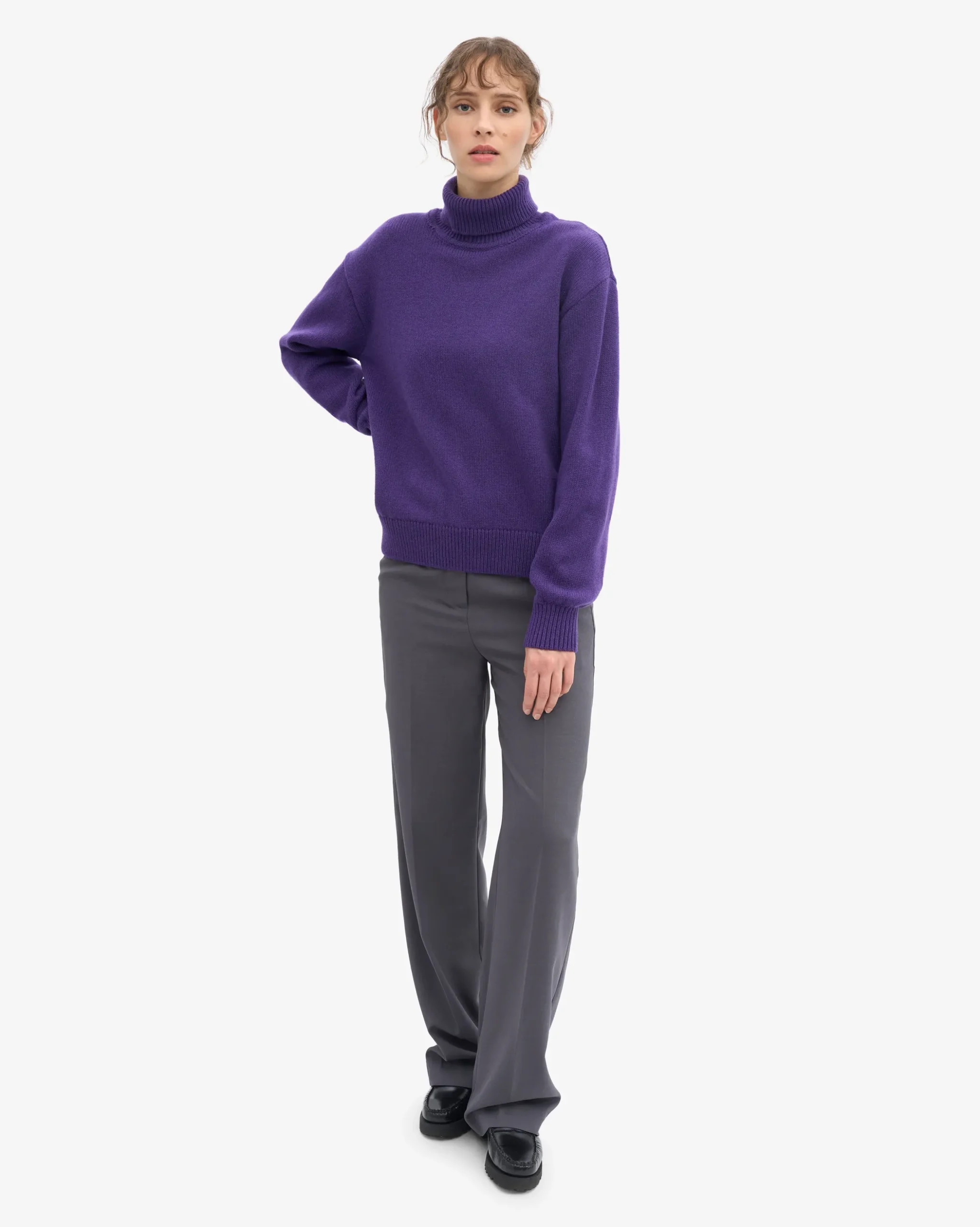 Merino Wool Turtleneck - Ultra Violet