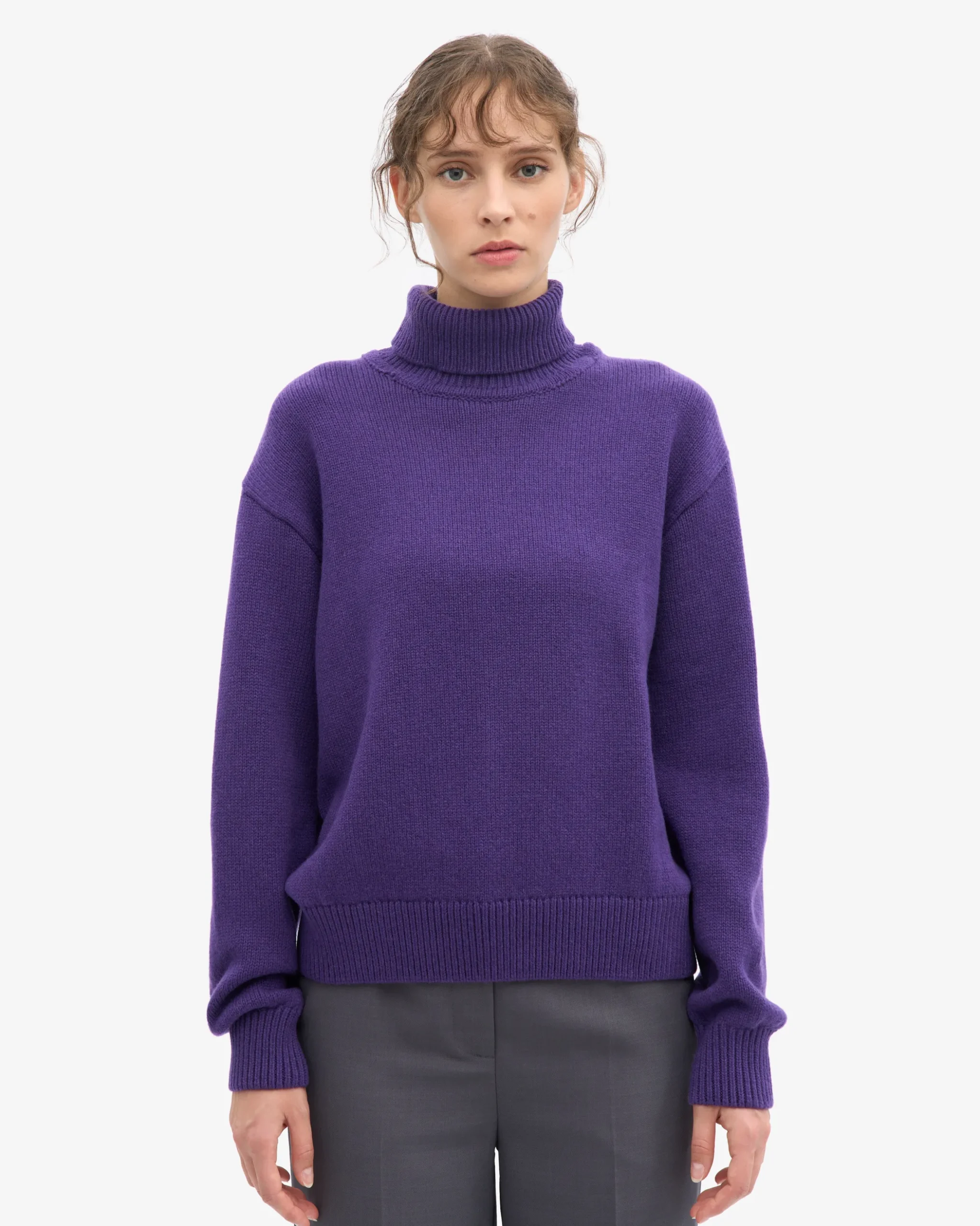 Merino Wool Turtleneck - Ultra Violet