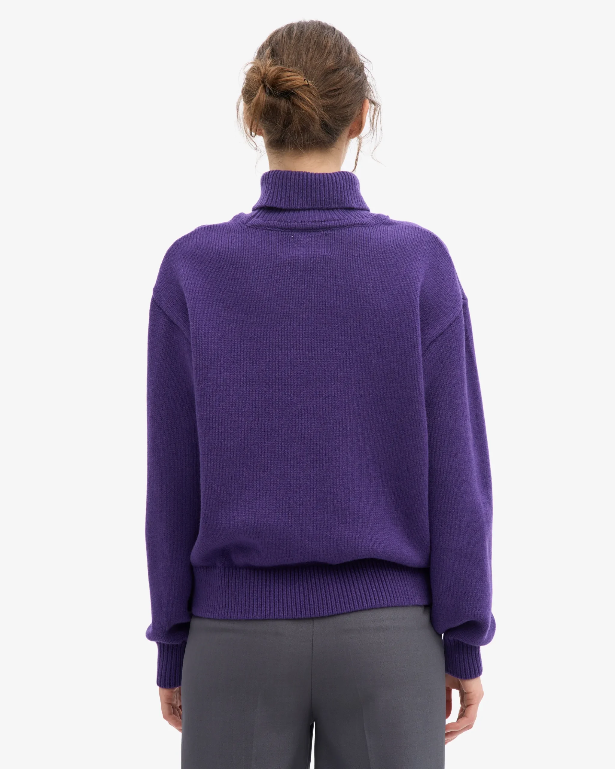 Merino Wool Turtleneck - Ultra Violet