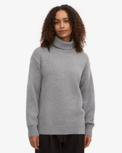 Merino Wool Turtleneck - Warm Taupe